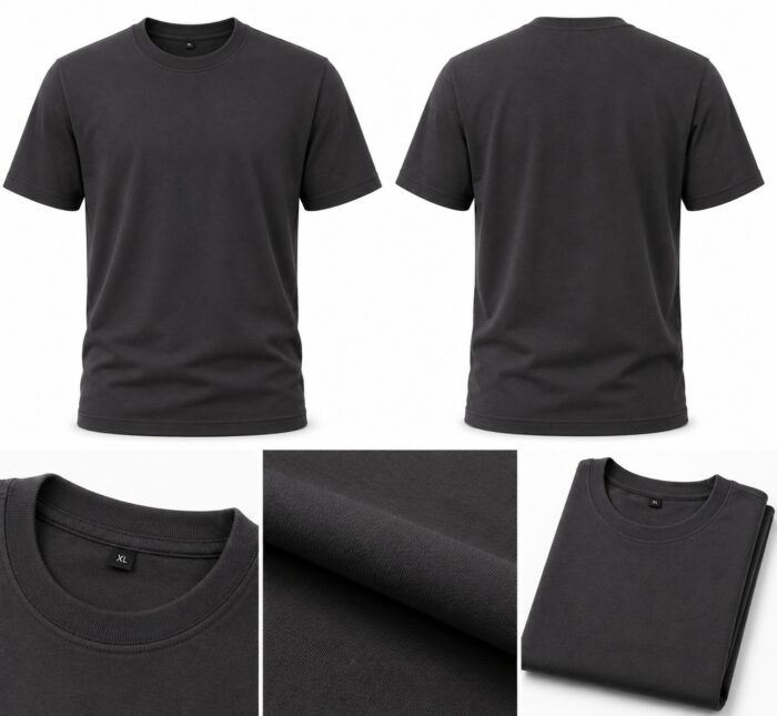 Premium Black T Shirt for Men – Minimal Everyday Tee | Ploceia Wolft - Image 3