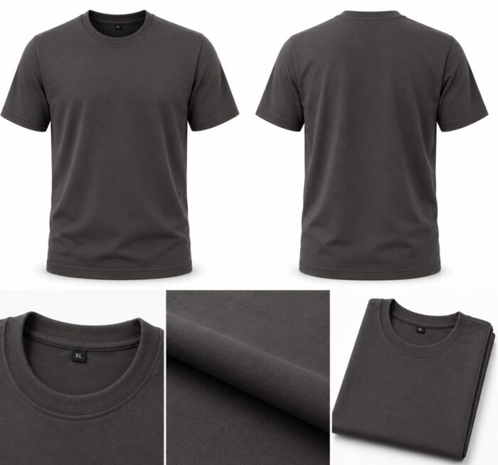 Grey T Shirt for Men – Premium Graphite Ash Everyday Tee | Ploceia Wolft - Image 3
