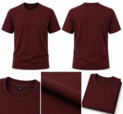 Maroon T Shirt for Men – Premium Burgundy Everyday Tee | Ploceia Wolft - Image 3