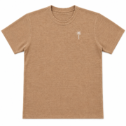 Cream Waffle T Shirt for Men – Premium Desert Sand Beige Tee | Ploceia Coastline - Image 2