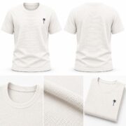 White Waffle T Shirt for Men – Premium Arctic White Textured Tee | Ploceia Coastline - Image 7