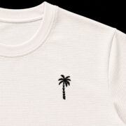 White Waffle T Shirt for Men – Premium Arctic White Textured Tee | Ploceia Coastline - Image 4