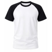Black and White Raglan T Shirt for Men – Premium Two Tone Tee | Ploceia Wolf