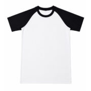 Black and White Raglan T Shirt for Men – Premium Two Tone Tee | Ploceia Wolf - Image 2