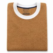 Mustard Brown T Shirt – Premium Brown Textured T-Shirt for Men | Ploceia Moonk - Image 4