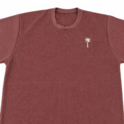 Waffle T Shirt for Men – Premium Dusty Plum Textured Tee | Ploceia Coastline - Image 3