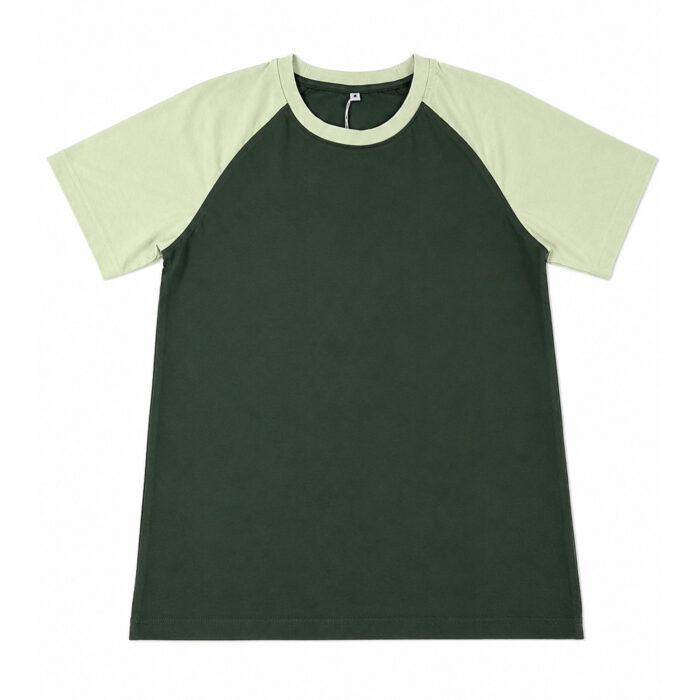 Green Raglan T Shirt for Men – Premium Sage & Forest Green Tee | Ploceia Wolf - Image 2
