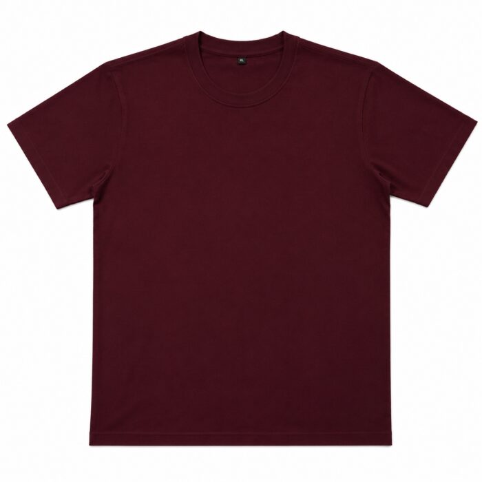 Maroon T Shirt for Men – Premium Burgundy Everyday Tee | Ploceia Wolft - Image 2