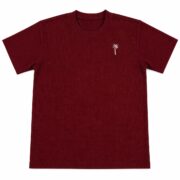 Maroon Waffle T Shirt for Men – Premium Crimson Burgundy Tee | Ploceia Coastline - Image 2