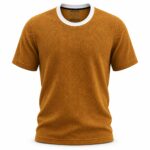 Mustard Brown T Shirt – Premium Brown Textured T-Shirt for Men | Ploceia Moonk