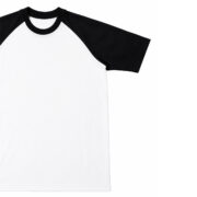 Black and White Raglan T Shirt for Men – Premium Two Tone Tee | Ploceia Wolf - Image 3