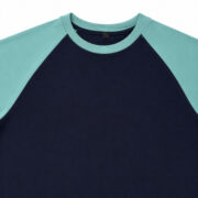 Raglan T Shirt for Men – Premium Two Tone Blue & Navy Tee | Ploceia Wolf - Image 5