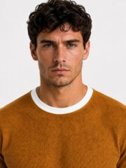 Mustard Brown T Shirt – Premium Brown Textured T-Shirt for Men | Ploceia Moonk - Image 8