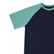 Raglan T Shirt for Men – Premium Two Tone Blue & Navy Tee | Ploceia Wolf - Image 4
