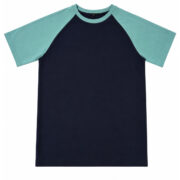 Raglan T Shirt for Men – Premium Two Tone Blue & Navy Tee | Ploceia Wolf - Image 2