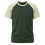 Green Raglan T Shirt for Men – Premium Sage & Forest Green Tee | Ploceia Wolf