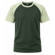 Green Raglan T Shirt for Men – Premium Sage & Forest Green Tee | Ploceia Wolf