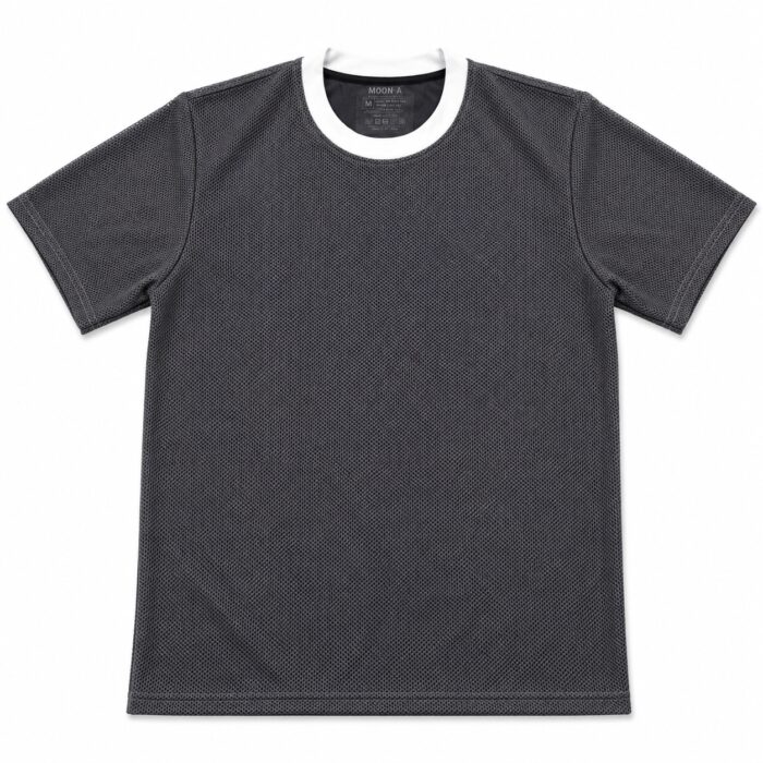 Popcorn T Shirt for Men – Premium Textured Dark Ash T-Shirt | Ploceia Moonk - Image 2