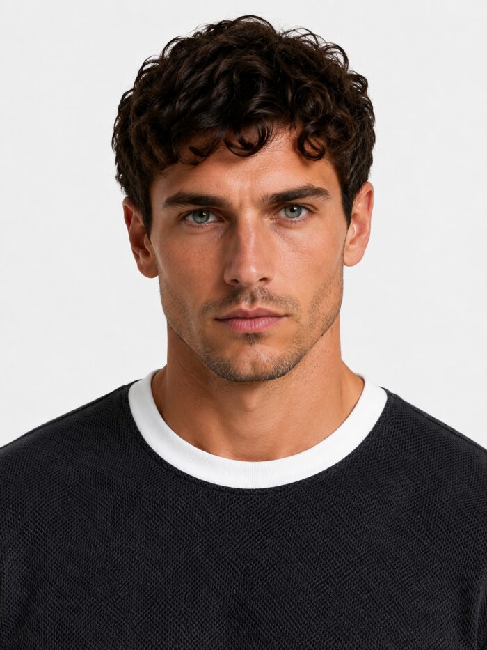 Popcorn T Shirt for Men – Premium Textured Dark Ash T-Shirt | Ploceia Moonk - Image 10