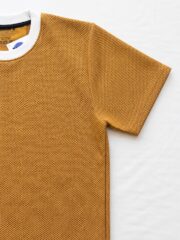 Mustard Brown T Shirt – Premium Brown Textured T-Shirt for Men | Ploceia Moonk - Image 5