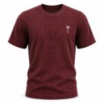 Waffle T Shirt for Men – Premium Dusty Plum Textured Tee | Ploceia Coastline